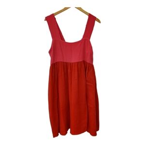 NWT Natural Life Tricia Mini Dress  Red Pink Cotton Gauze M